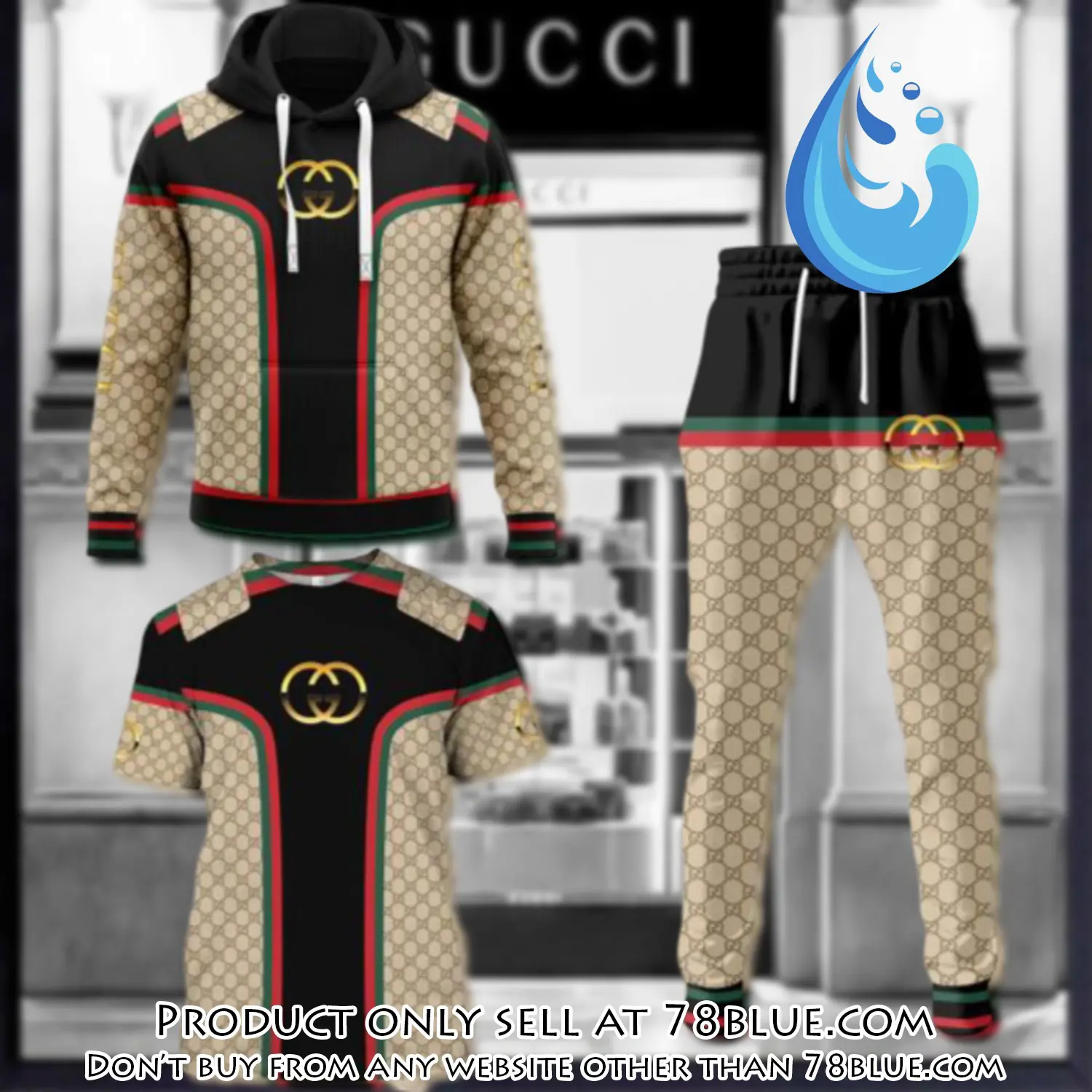 Gucci luxury brand combo tshirt hoodie long pants set trending 24 outfit sport lcs1027 78b0507125